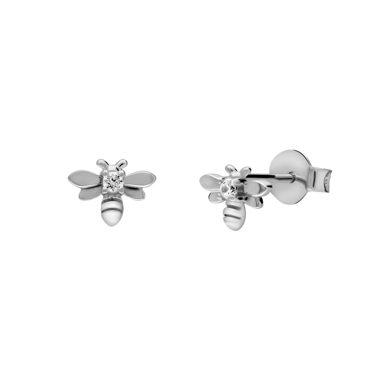 Ohrstecker aus 925er Silber Biene