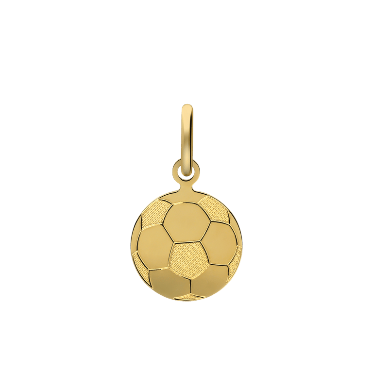 Zilveren goldplated hanger voetbal