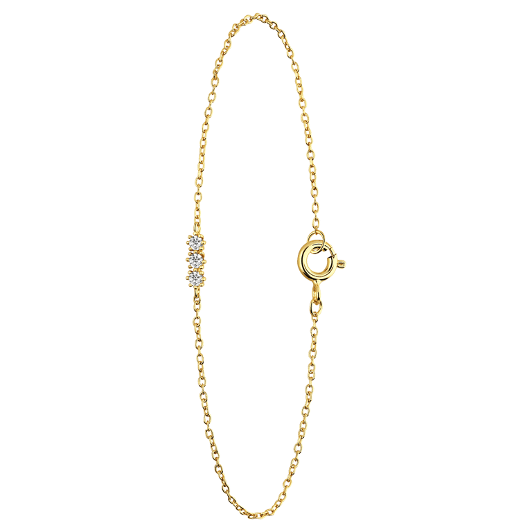 Zilveren goldplated armband voor dames