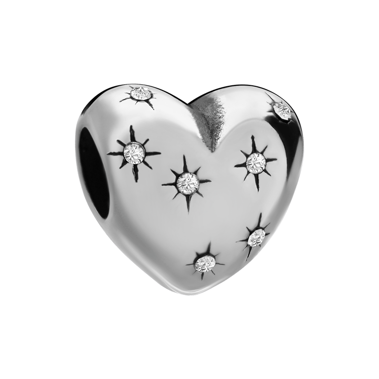 charm aus Edelstahl Herz