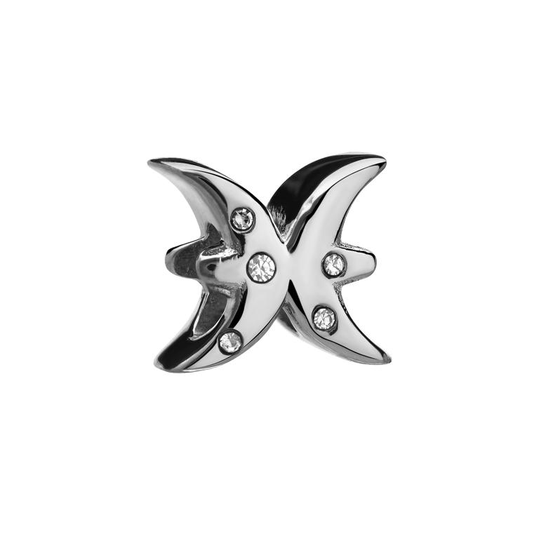 Bettelarmband-Anhänger aus Edelstahl, Sternzeichen Fische
