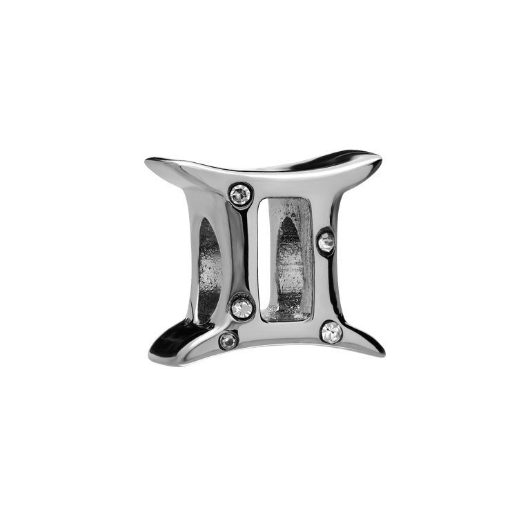 Bettelarmband-Anhänger aus Edelstahl, Sternzeichen Zwillinge