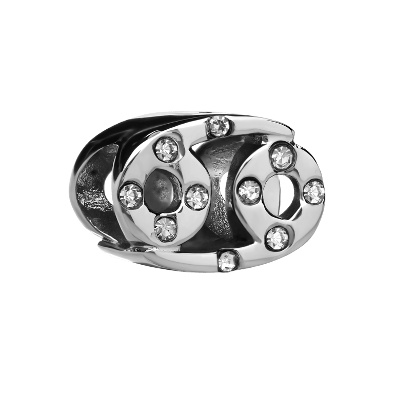Bettelarmband-Anhänger aus Edelstahl, Sternzeichen Krebs