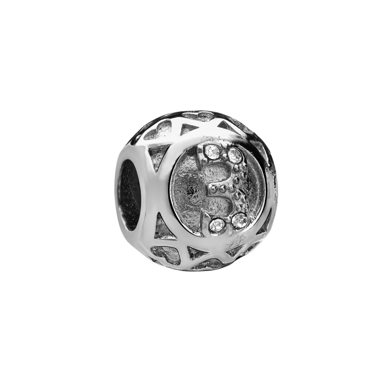 Stainless steel bedel cijfer 3