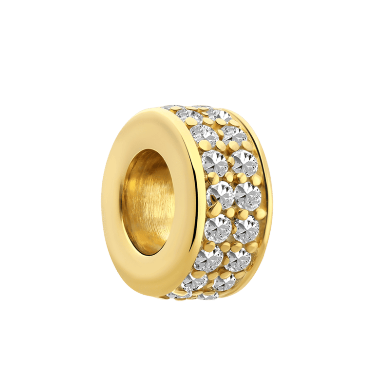 Zilveren goldplated hanger met zirkonia voor dames
