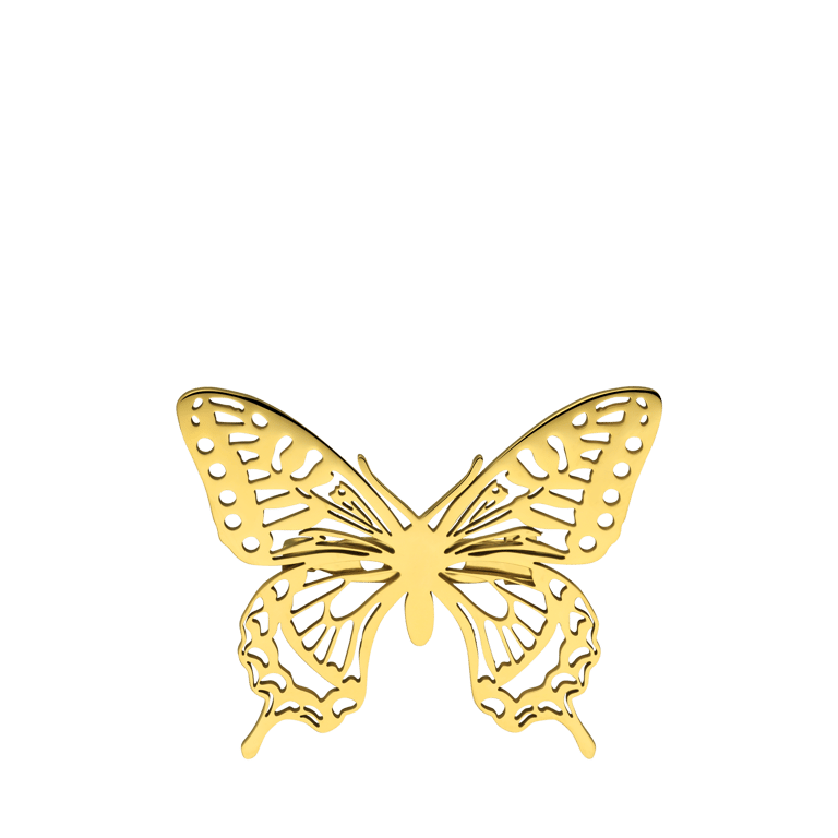 Goldene Modeschmuck-Brosche, Schmetterling, durchbrochen