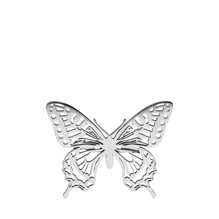 Silberne Modeschmuck-Brosche, Schmetterling, durchbrochen