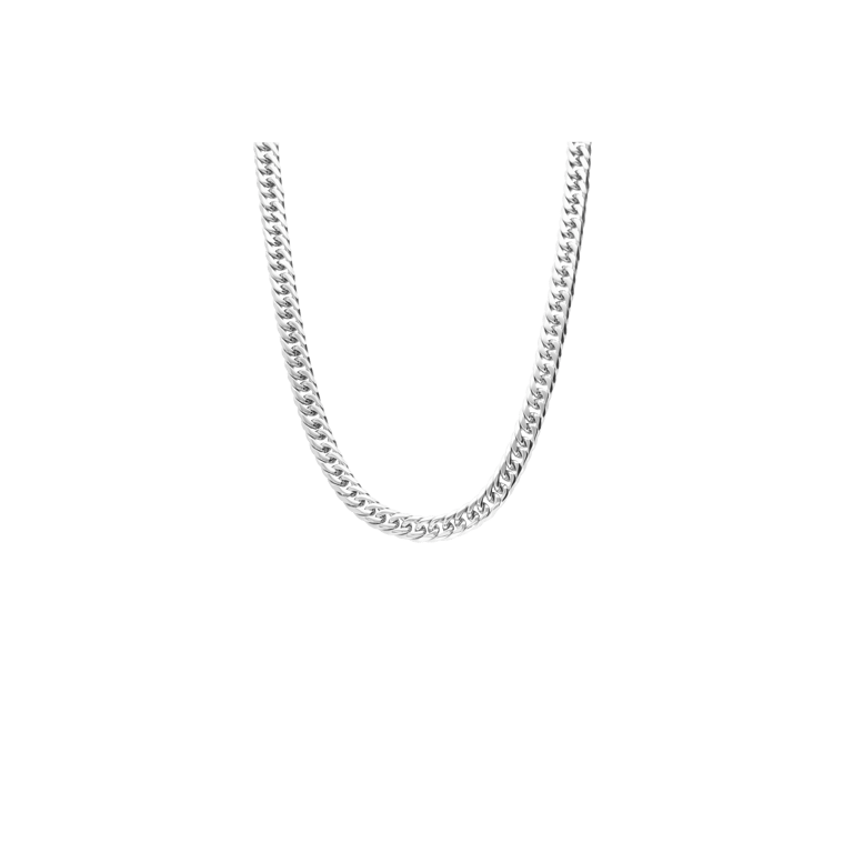 Stainless steel ketting met gourmetschakel