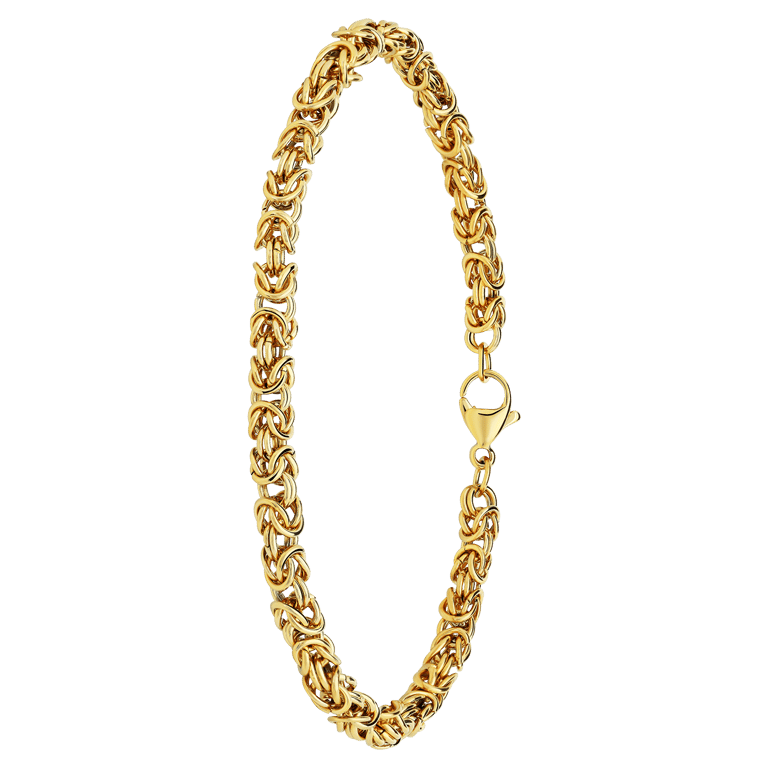 Stalen goldplated kinderschakelarmband