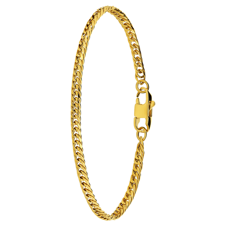 Stalen goldplated kinderschakelarmband