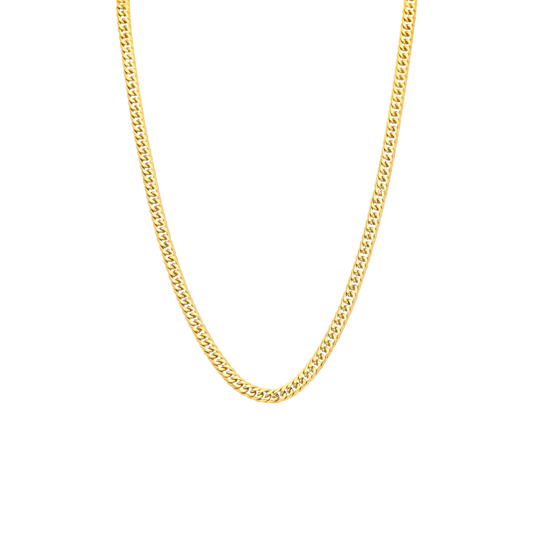 Stalen goldplated ketting gourmet