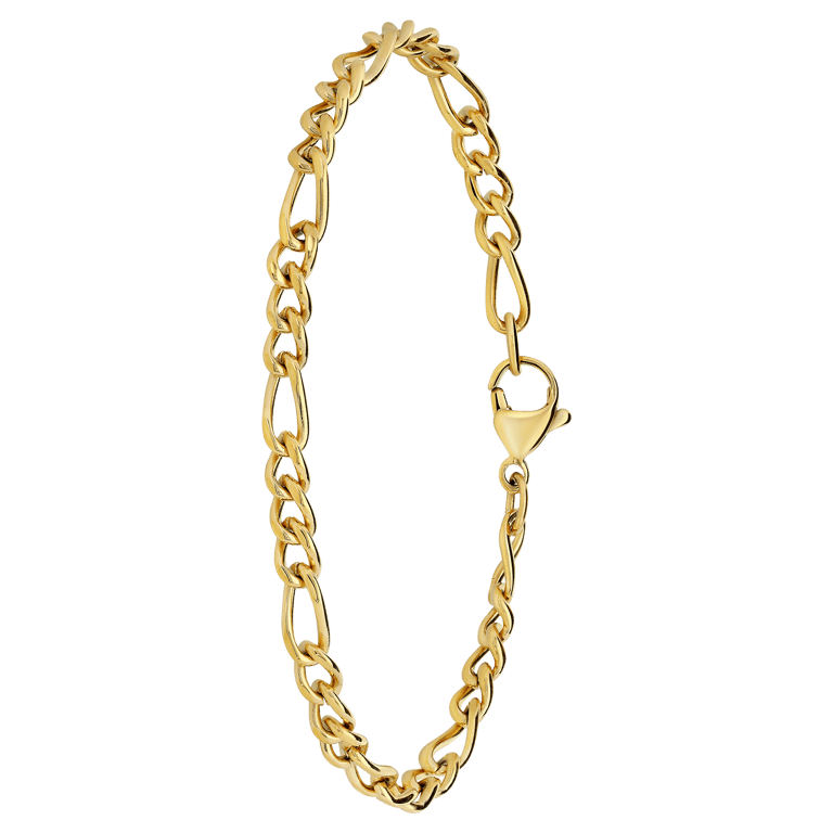 Stalen goldplated kinderschakelarmband