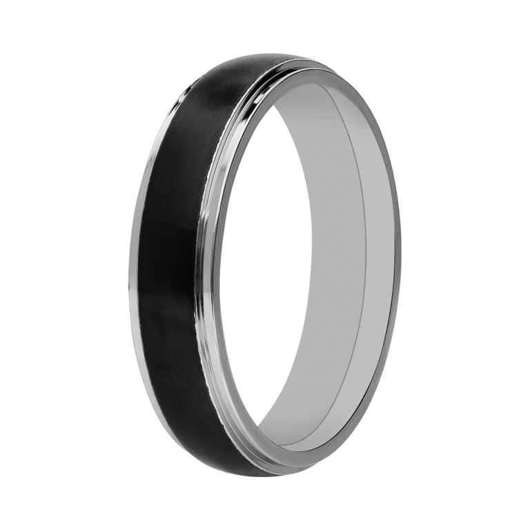 Stainless steel ring mat zwart