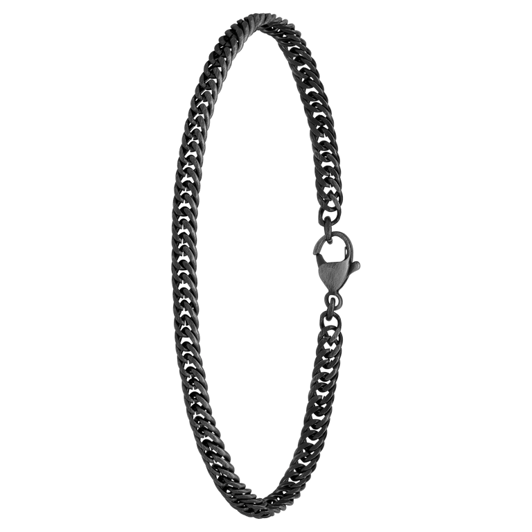 Stainless steel armband gourmet met anitque finish