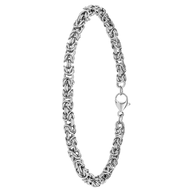 Stainless steel armband met koningsschakel