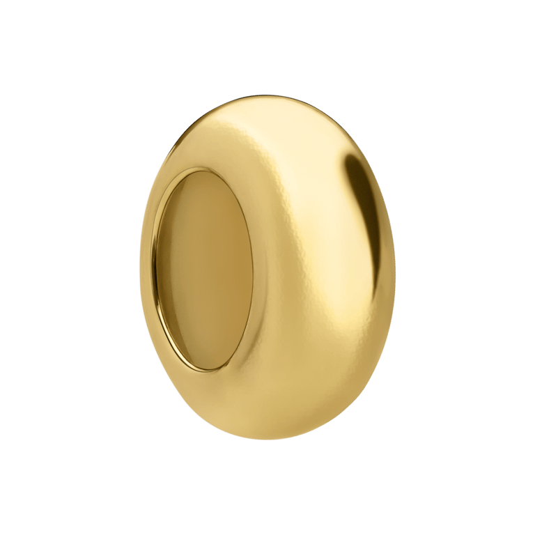 Zilveren goldplated stopper voor bedelarmband