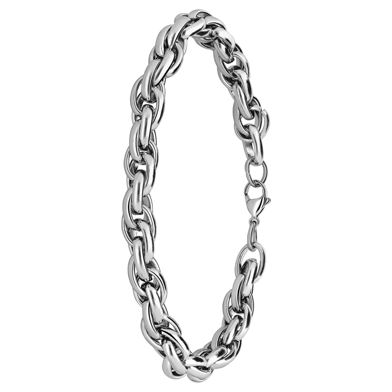 Stalen armband met vossenstaartschakel