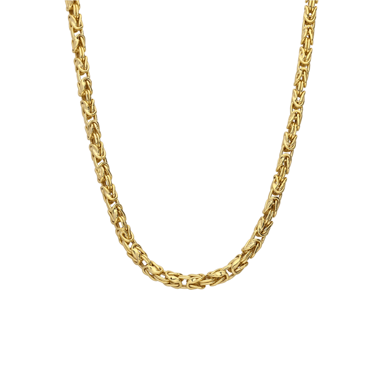 Zilveren goldplated herenketting