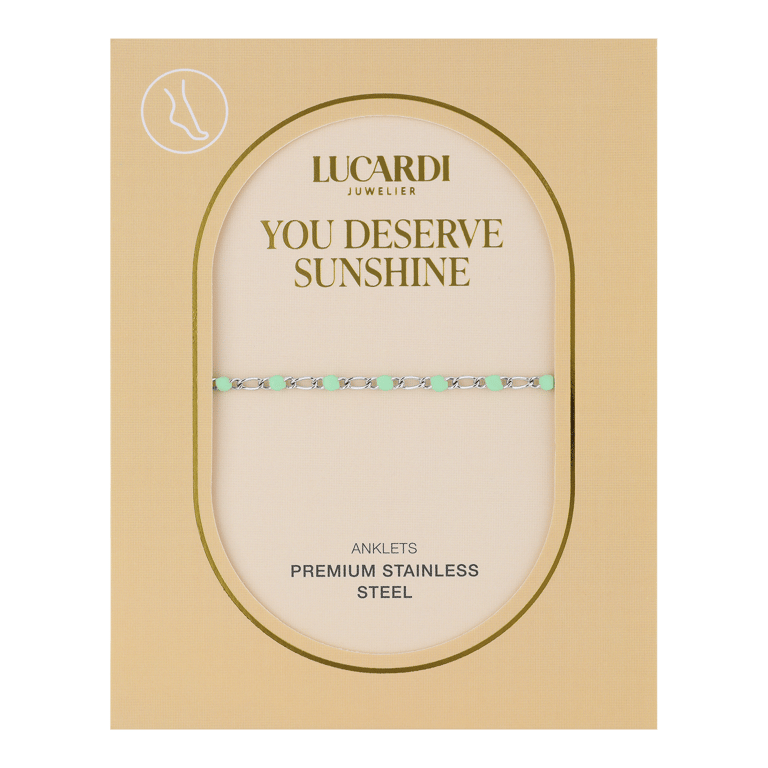 Stalen enkelband figaro groen