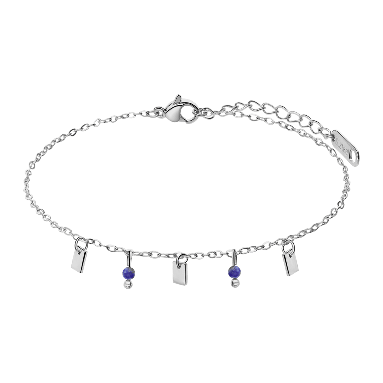Armband aus Edelstahl mit Lapislazuli