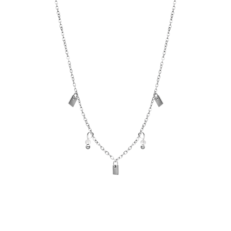 LuLu Jewels stainless steel ketting met maansteen voor dames