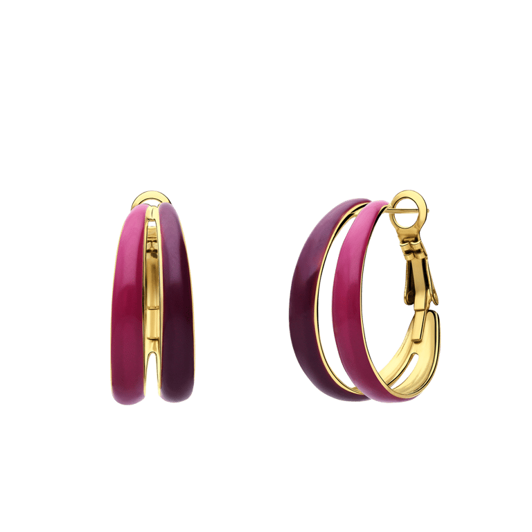 Stalen goldplated oorringen voor dames
