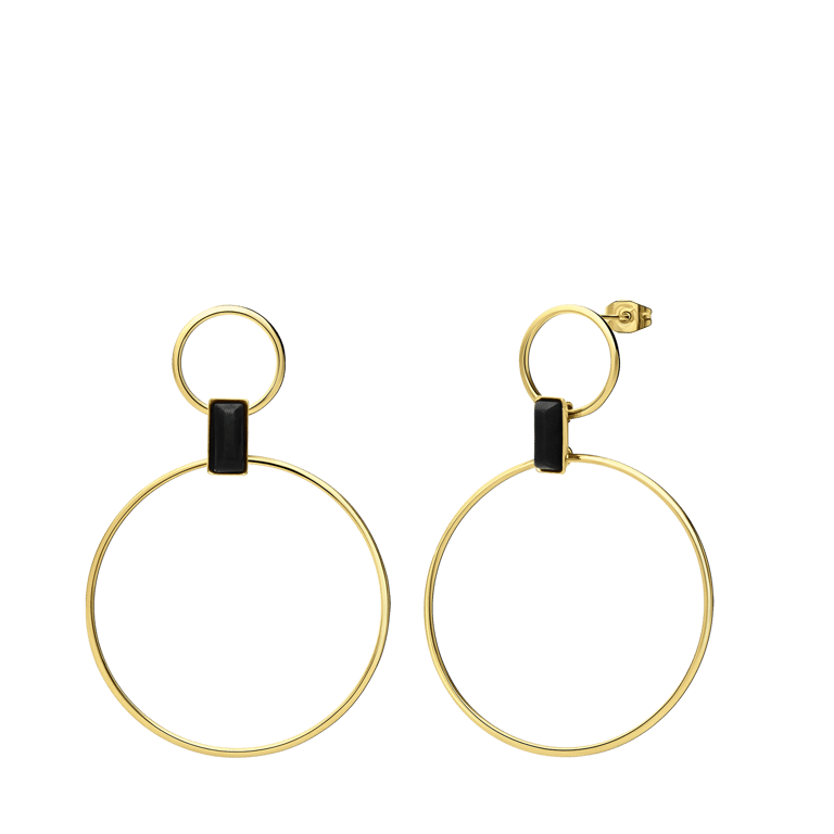 Stalen goldplated oorringen voor dames