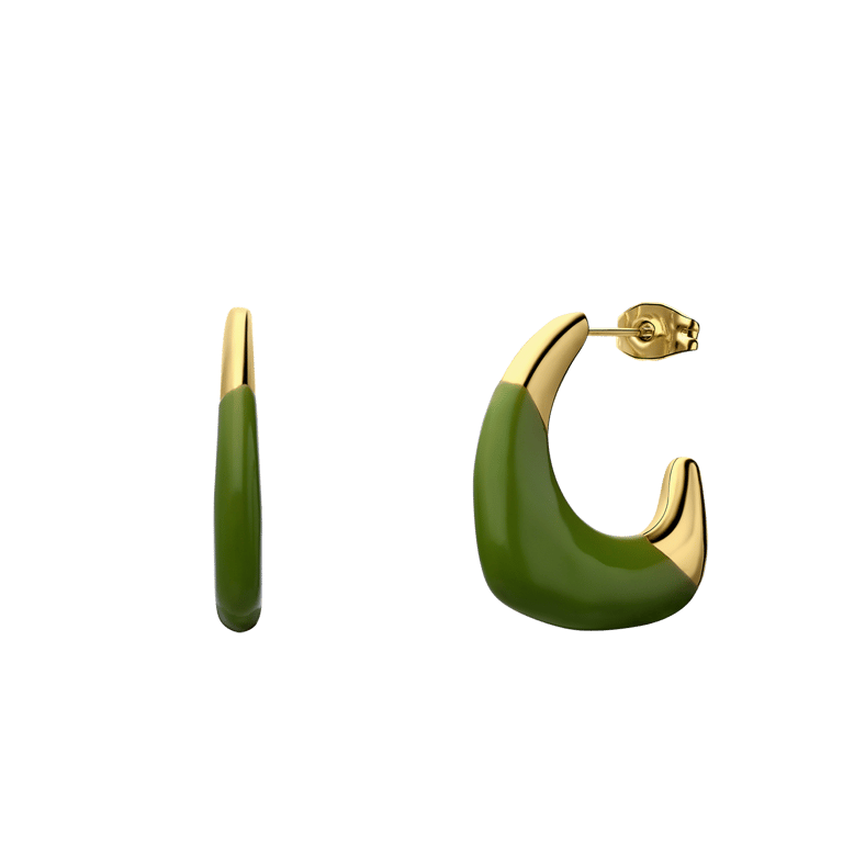 Stainless steel goldplated oorringen voor dames