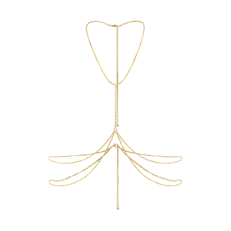 Bijoux goudkleurige bodychain voor dames