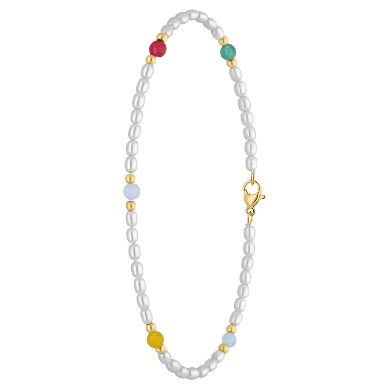 Stalen goldplated enkelband