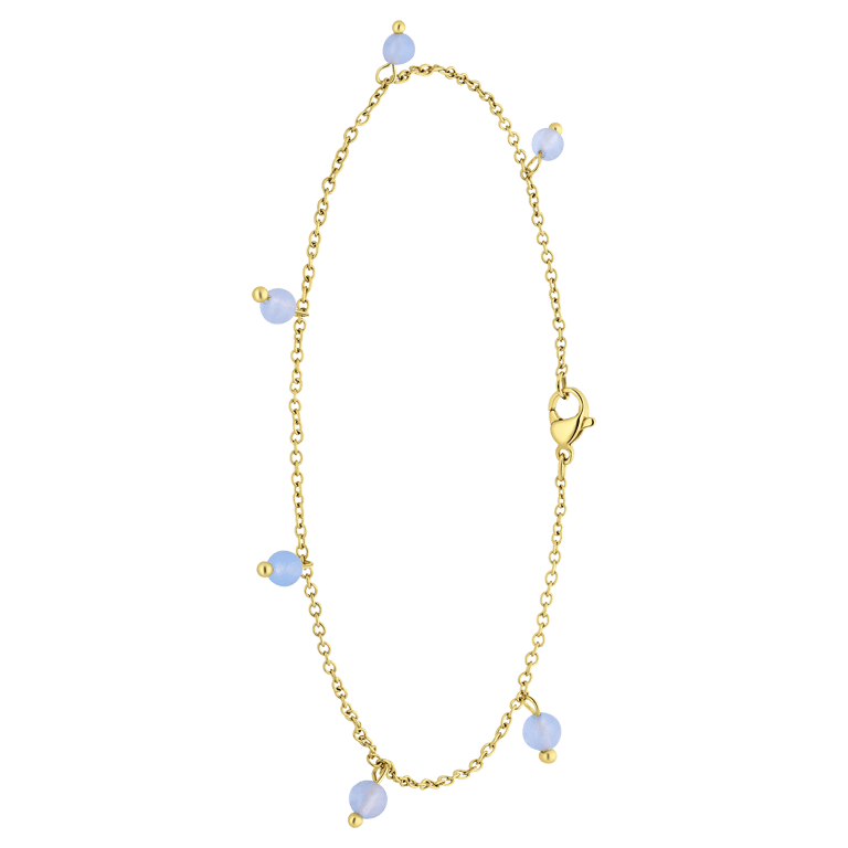 Stalen goldplated enkelband