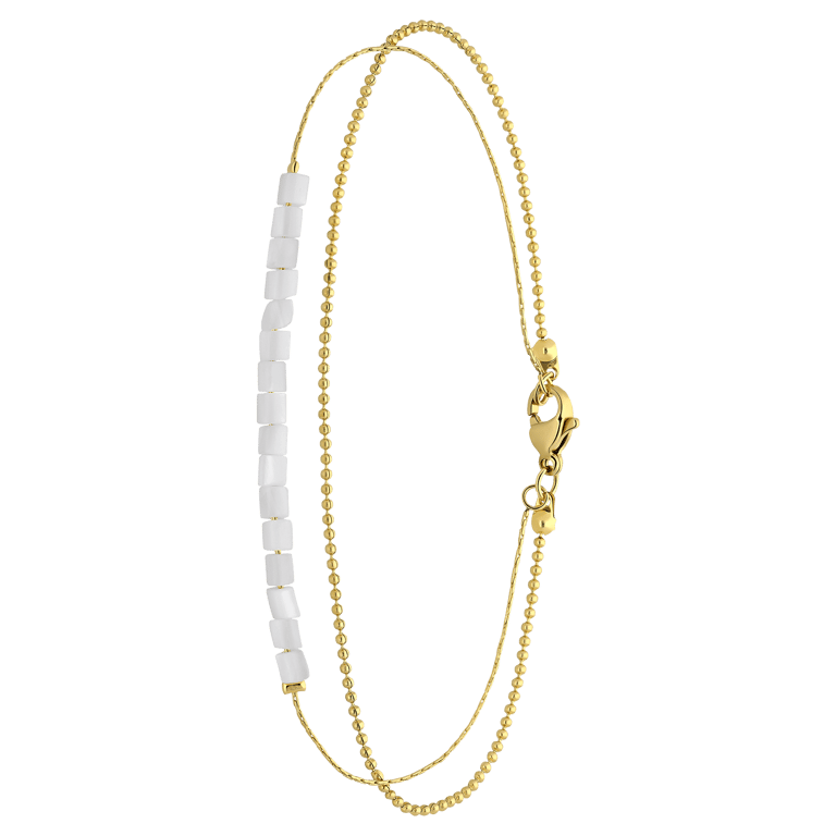 Stalen goldplated enkelband