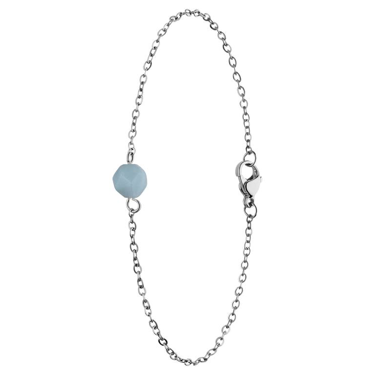 Armband aus Edelstahl mit Amazonit