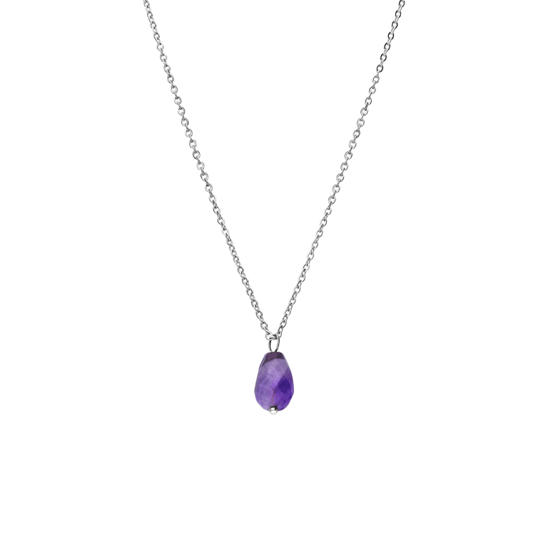 Myla stainless steel ketting met amethyst voor dames