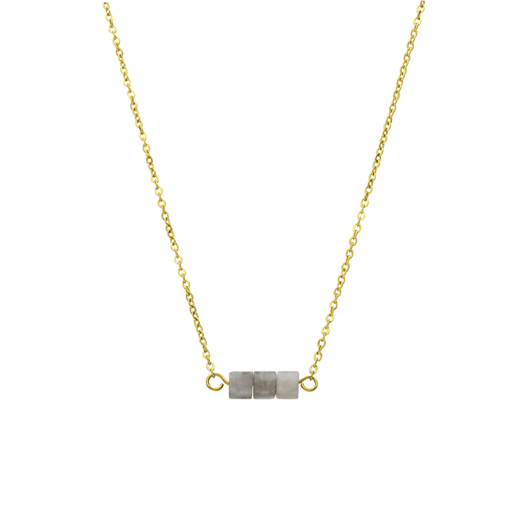 Stalen goldplated ketting met hanger voor dames