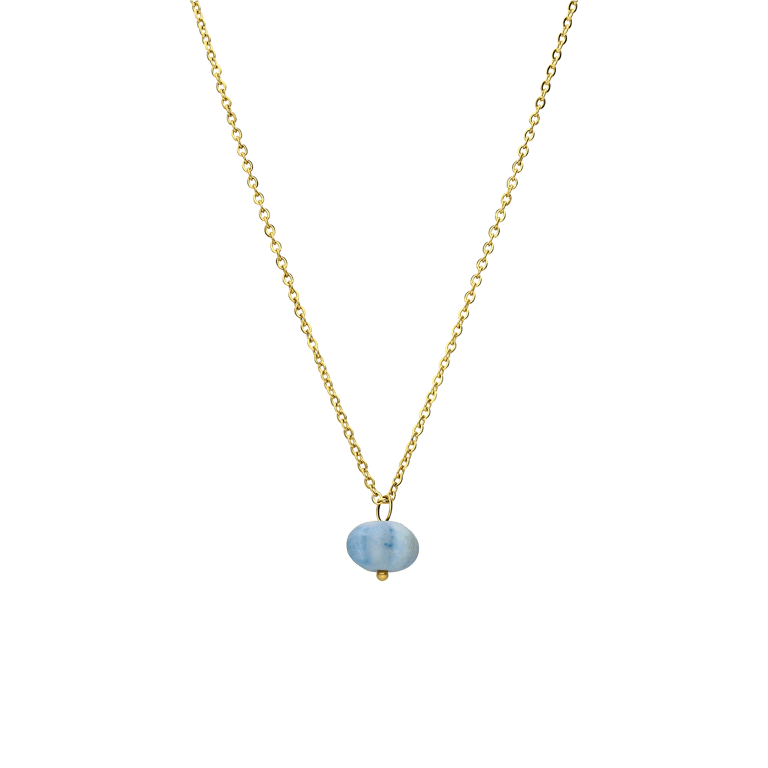 Stainless steel goldplated ketting met pompoen voor dames