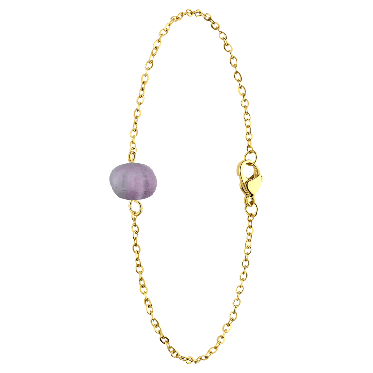Armband aus Edelstahl, vergoldet, mit Kürbis