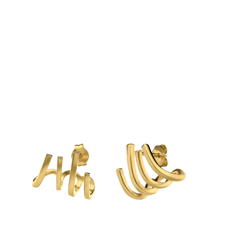 Zilveren goldplated oorringen voor dames