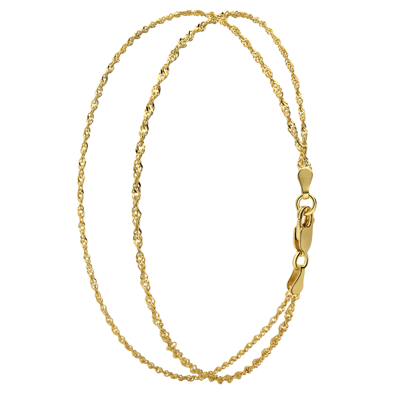 Zilveren goldplated enkelbandje voor dames