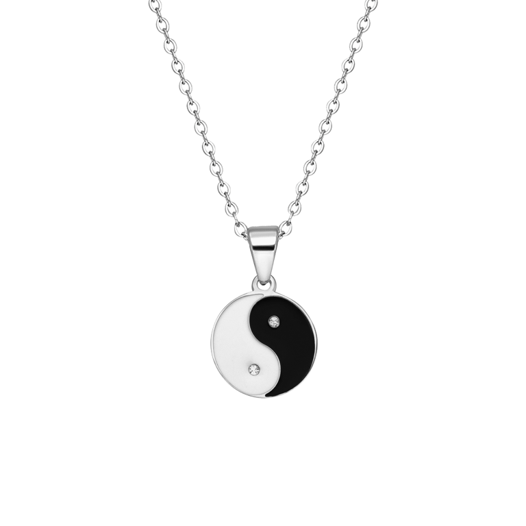 Stalen ketting met ying yang