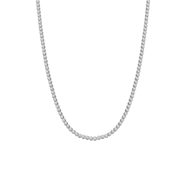 Halskette aus 925er Silber mit Zirkonia