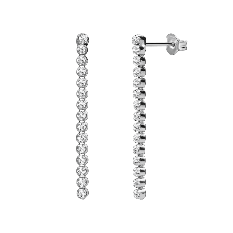 Silberne Ohrstecker Zirkonia