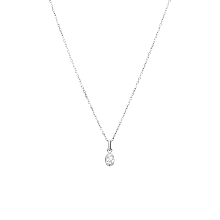 Myla stainless steel ketting met zirkonia voor dames