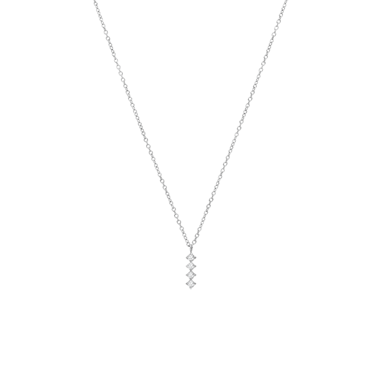 Myla stainless steel ketting met zirkonia voor dames