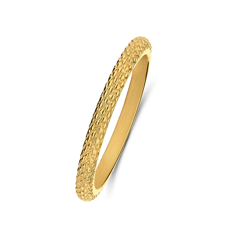 Stainless steel goldplated ring voor dames