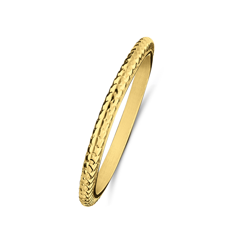 Stainless steel goldplated ring voor dames