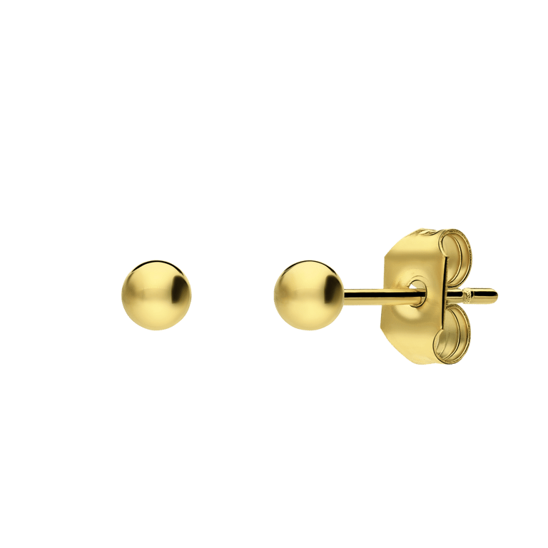 Stalen goldplated oorknoppen voor dames