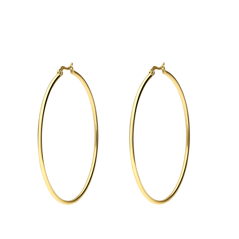 Stalen goldplated oorringen voor dames