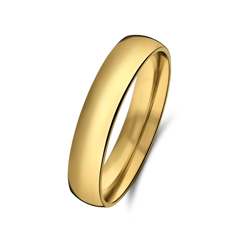 Stalen goldplated ring voor dames