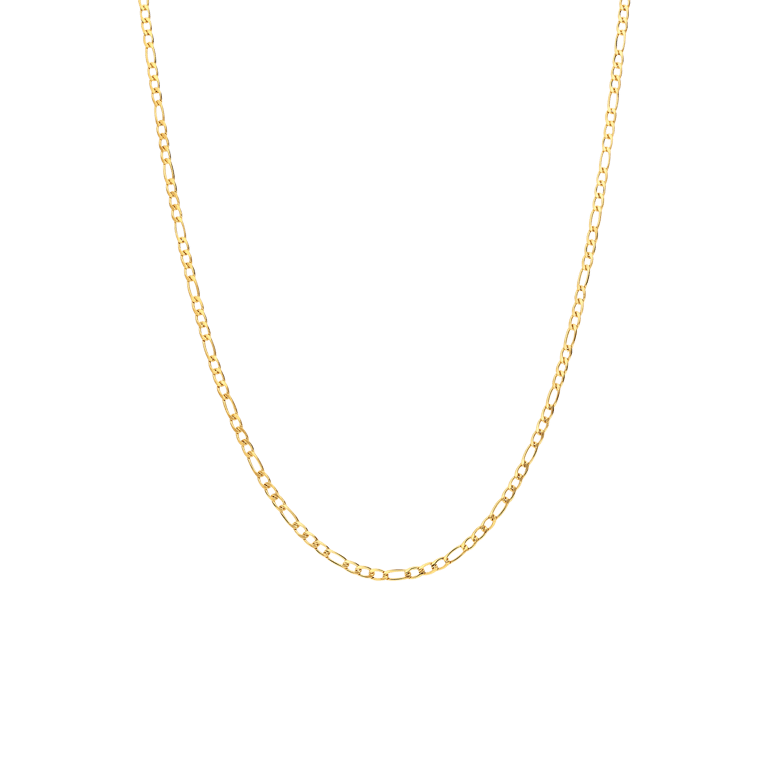 Stalen goldplated ketting figaro 2mm